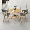 Round Reception Desk and Chair Set, Office Conference Table &amp; Chairs, Business Coffee Dining Table Set for Small Space Reception Room, Lounge, Conference Room