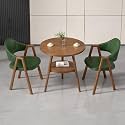 Round Reception Desk and Chair Set, Office Conference Table &amp; Chairs, Business Coffee Dining Table Set for Small Space Reception Room, Lounge, Conference Room