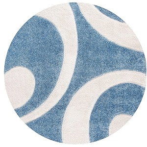 Round Shaggy Fur Rugs and Carpet for