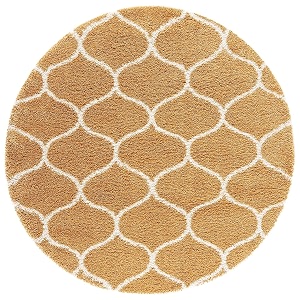 Round Shaggy Fur Rugs and Carpet for
