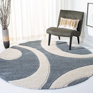Round Shaggy Fur Rugs and Carpet for