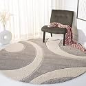 Round Shaggy Fur Rugs and Carpet for
