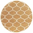 Round Shaggy Fur Rugs and Carpet for