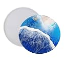Round Silicone Molds, 12" Silicone Crystal Epoxy Non Stick Round Tray Mold, Shiny Silicone Tray Board Table Clock Mold for DIY Crafts Home Coaster Cutting Board, Desktop Decoration