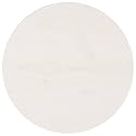 Round Solid Pinewood Table Top, 11.8 Inch Diameter, White Finish, Durable Surface for Dining, Kitchen, Craft, or Small Portable Desk