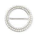 Round Twisted Circle Silk Scarf Ring Brooch for Women Minimalist Shawl Scarves Buckle Wrap Clip Fashion Dress Accessories Decoration Jewelry Gift