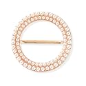 Round Twisted Circle Silk Scarf Ring Brooch for Women Minimalist Shawl Scarves Buckle Wrap Clip Fashion Dress Accessories Decoration Jewelry Gift