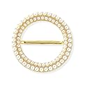 Round Twisted Circle Silk Scarf Ring Brooch for Women Minimalist Shawl Scarves Buckle Wrap Clip Fashion Dress Accessories Decoration Jewelry Gift