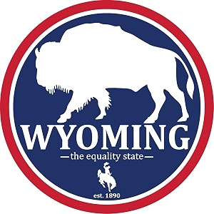 round wyoming state flag car magnet bumper decal 5 12 inch