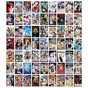 Rousrie Paper Aesthetic Anime Wall Decor for Walls Decoration Size :4.00X6.00 Inches (Set of 63 Stickers Poster) Self-Adhesive Poster