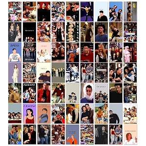 rousrie paper aesthetic friends tv shows wall collage kit for study room walls decoration size400x600 inches set of 63 decor stickers poster self-adesive poster home self-adhesive