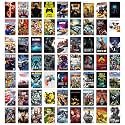 Rousrie Aesthetic Games Wall Collage Kit For Bedroom, Living Room, Office, Study Room Walls Decoration Size:4.00x6.00 Inche (Set Of 63 Wall Decor Stickers) Self-Adhesive Poster, Home Decor Accessories