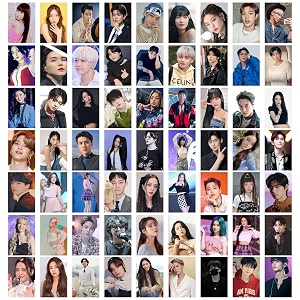 rousrie paper aesthetic kpop wall collage kit for bedroom study room walls decoration size400x600 inches set of 63 decor stickers poster self-adesive poster home self-adhesive