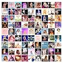 Rousrie Paper Aesthetic Taylor Swift self-Adhesive Wall Decor Stickers for Room Decoration (Pack of 84 PCS) Taylor Swift Photo Wall Collage Kit (Size:4.00x6.00 Inches) Self-Adheshive Wall Poster