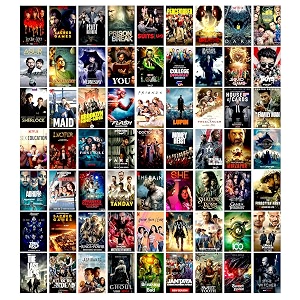 rousrie paper aesthetic web series wall decor for walls decoration size 400x600 inches set of 63 stickers poster self-adhesive poster