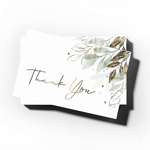 rousrie thank you cards pack of 100 with white back for small business return gifts packaging material professional use size  35 inch by 2 inch design 6