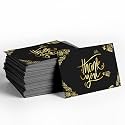 Rousrie Thank You Cards (Pack Of 50) With White Back For Small Business, Return Gifts, Packaging Material (Size – 3 inch by 2 inch), Design 1