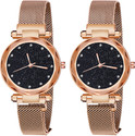 Roux Enterprise Analog Watch  - For Girls Magnet Watch For Gilrs Women 12d Rose Gold Rose Gold