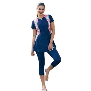 ROVARS Spandex One Piece Three Fourth for