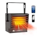 ROVSUN 10000W Electric Garage Heater with Remote &amp; APP Control, 240V Digital Fan-Forced Ceiling Mount Heater with 12H Timer, Thermostat &amp; Overheat Protection for Workshop Factory Farm Greenhouse Gym