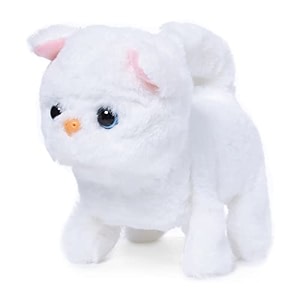 fuzzbuzz walking cat stuffed toy for kids soft plush gift purple 3y