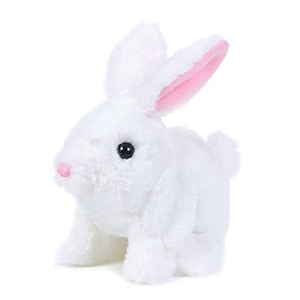 fuzzbuzz hopper rabbit stuffed toy soft plush for kids purple 3y and up