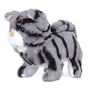 Fuzzbuzz Zoe Walking Cat Stuffed Toy for Kids, Soft Plush Gift, Purple