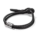 Rowdy Parrot FlexTech Adjustable Silicone Rope Bracelet: Waterproof, Sweatproof, Sunproof, Minimalist Surf, Golf Jewelry for Men - One Size Fits All