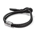 Rowdy Parrot FlexTech Adjustable Silicone Rope Bracelet: Waterproof, Sweatproof, Sunproof, Minimalist Surf, Golf Jewelry for Men - One Size Fits All
