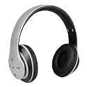 ROXO P351 Wireless Bluetooth Headphone Memory Card, Aux and LED Support (Silver)