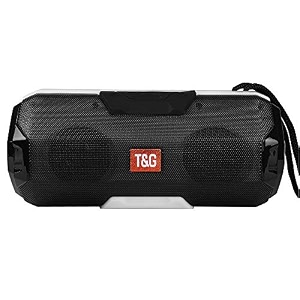 roxo tg 143 wireless bluetooth led speaker with aux usb and memory card support black