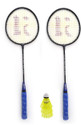 ROXON Alpha Iron Body Badminton Racket Pack Of 2 Piece With 3 Piece Plastic Shuttles Badminton Kit