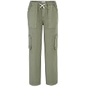 Roxy Girls' Precious Wide Leg Twill Cargo Pants, Relaxed Fit