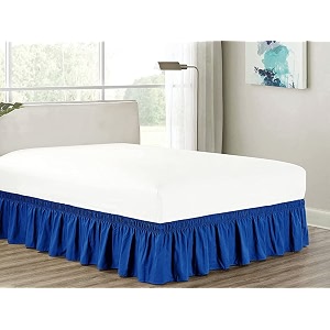 royal blue bed skirt wrap around 600 microfiber with easy fit with 153939 inch tailored drop - shrinkage and fade resistant with microfiber 153939 bed skirt twin size 393939 x 803939