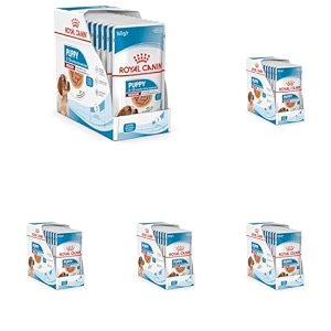 royal canin medium puppy for stage 3 puppies puppy food 140 grams wet food supports strong immunity system amp brain health promotes overall development pack of 50 sachet