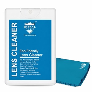 royal care lens cleaner 20 ml  1 cloth perfect lens cleaner for spectacles eyeglasses sunglasses camera lenses and binoculars basic mini kit 20 ml