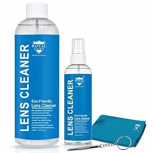royal care lens cleaner 500 ml refill  100 ml  1 cloth  1 screwdriver perfect lens cleaner for spectacles eyeglasses sunglasses camera lenses and binoculars premium refill kit 500 ml