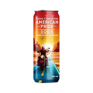 royal challenge american pride soda pack of 8 x 250 ml  premium soda water  zero sugar  strong carbonation  perfect mixer for cocktails amp mocktails  sparkling refreshing drink
