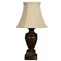 Royal Designs Crackle Alabaster Mini Lamp & Bell Lampshade