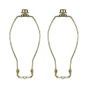 Royal Designs, Inc. HA-1001-7.5PB-2 Heavy Duty Harp for Lamp Shade Holder, 7.5 inch, Polished Brass Base, 2-Pack
