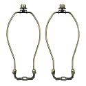 Royal Designs, Inc. HA-1001-8AB-2 Heavy Duty Harp for Lamp Shade Holder, 8 inch, Antique Brass Base, 2-Pack