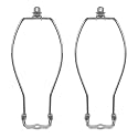 Royal Designs, Inc. HA-1001-9CH-2 Heavy Duty Harp for Lamp Shade Holder, 9 inch, Polished Chrome Base, 2-Pack