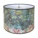 Royal Designs, Inc. Trendy Decorative Handmade Drum Shade, Made in USA, 10in, HBC-8073-10, Butterfly Garden