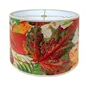 Royal Designs, Inc. Trendy Decorative Handmade Drum Shade, Made in USA, 10in, HBC-8070-10, Autumn Arrival