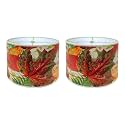 Royal Designs, Inc. Trendy Decorative Handmade Drum Shade, Made in USA, 14in, HBC-8070-14-2, Autumn Arrival - 2 Pk