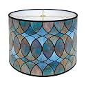 Royal Designs, Inc. Trendy Decorative Handmade Drum Shade, Made in USA, 12in, HBC8041-12, Cool Hues