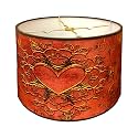 Royal Designs, Inc. Trendy Decorative Handmade Drum Shade, Made in USA, 12in, HBC-8065-12, Lover's Vine