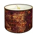 Royal Designs, Inc. Trendy Decorative Handmade Drum Shade, Made in USA, 14in, HBC-8064-14, Violet Sky