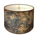 Royal Designs, Inc. Trendy Decorative Handmade Drum Shade, Made in USA, 14in, HBC-8063-14, Dreamscape Voyage