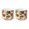 Royal Designs, Inc. Trendy Decorative Handmade Drum Shade, Made in USA, 12in, HBC-8072-12-2, Falling Feathers - 2 Pk